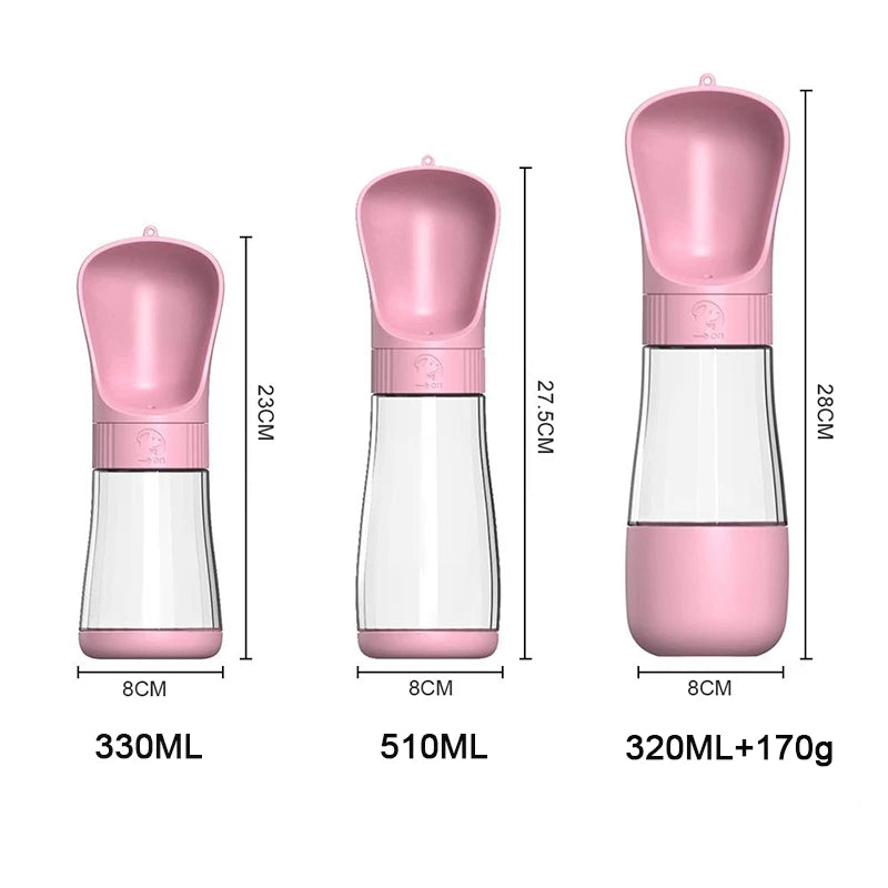 Dual-Chamber Portable Pet Travel Bottle