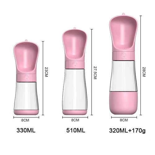 Dual-Chamber Portable Pet Travel Bottle