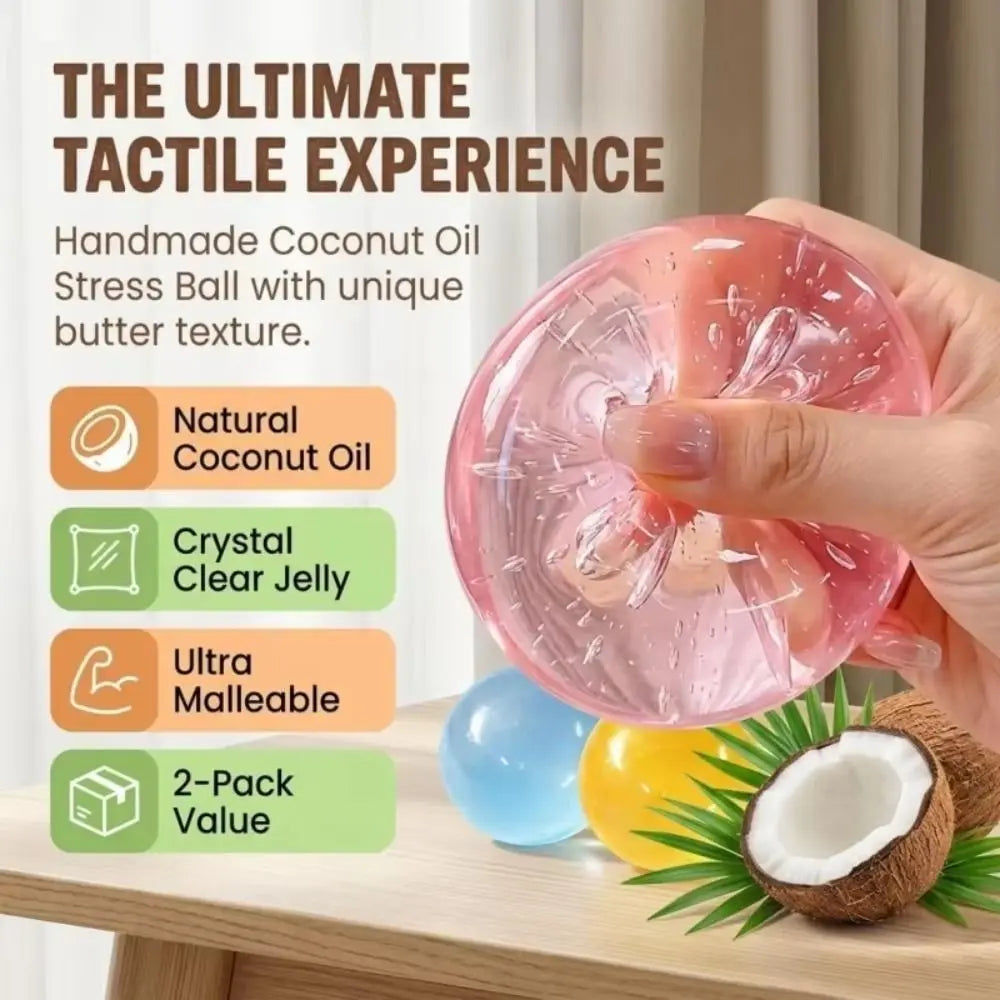 Viral Coconut Jelly Sensory Sphere – Satisfying Squeeze Ball